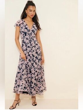 hutch luxe sleeveless ruched side slit satin maxi dress Hutch | Dresses | Hutch Luxe Sleeveless Ruched Sideslit Satin Maxi Dress In  Sky Floral Womens 4